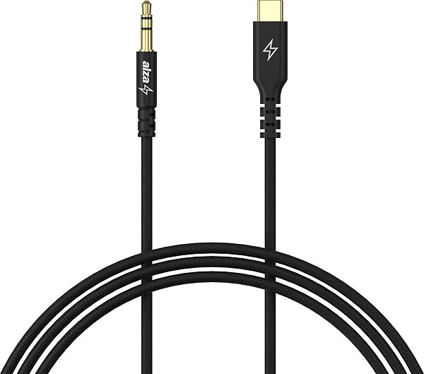 AUX Cable AlzaPower AluCore USB-C to 3.5mm Jack (M) 1m black ...