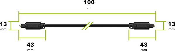 AUX Cable AlzaPower Optical Fiber Toslink Audio Cable 1m black ...