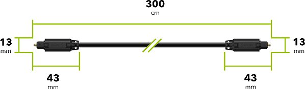 AUX Cable AlzaPower Optical Fiber Toslink Audio Cable 3m black ...
