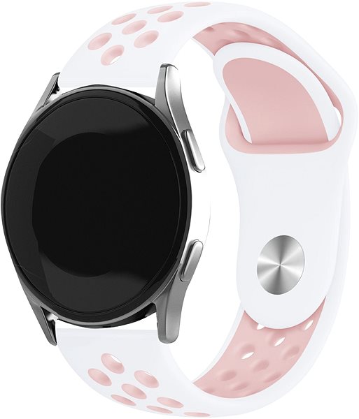 Remienok na hodinky Eternico Sporty Universal Quick Release 22 mm Pure Pink and White ...