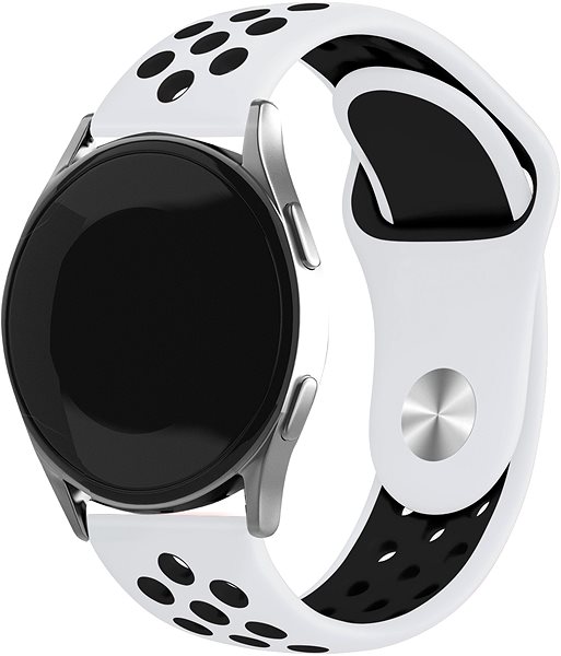 Remienok na hodinky Eternico Sporty Universal Quick Release 22 mm Solid Black and White ...