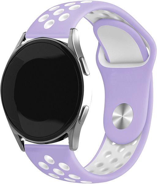 Remienok na hodinky Eternico Sporty Universal Quick Release 22 mm Pure White and Purple ...