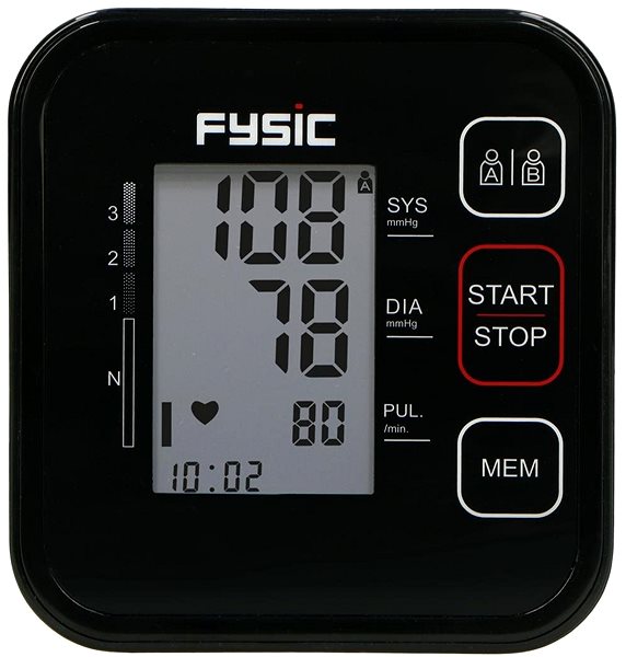 Vérnyomásmérő Fysic FB150 Képernyő