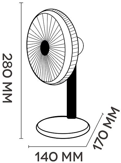 Ventilator ARGO 398200027 ORFEO Technische Zeichnung
