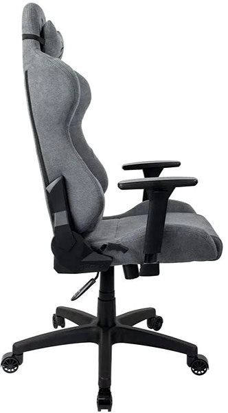 Gaming Chair AROZZI TORRETTA Soft Fabric Ash Lateral view