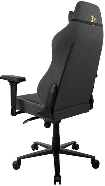 Gaming Chair AROZZI PRIMO Woven Fabric Black with Gold Logo Lateral view