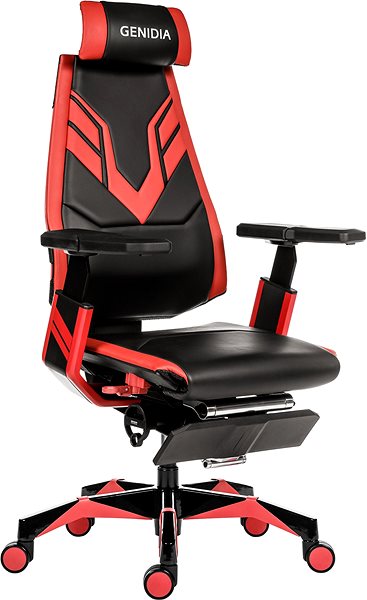 Gaming Chair ANTARES Genidia Gaming, Red Lateral view