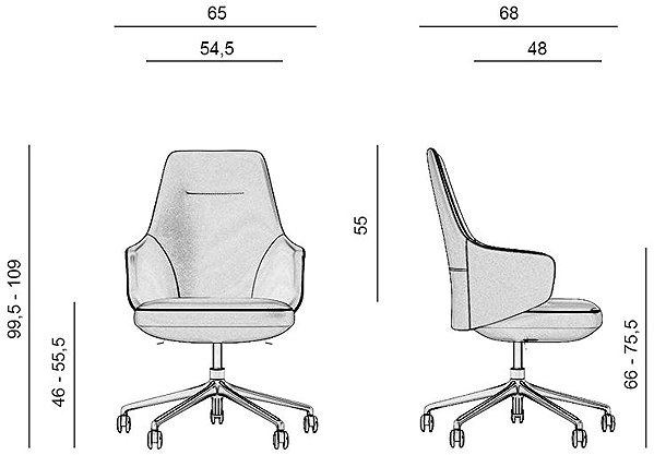 ANTARES Velson Medium office chair, black.