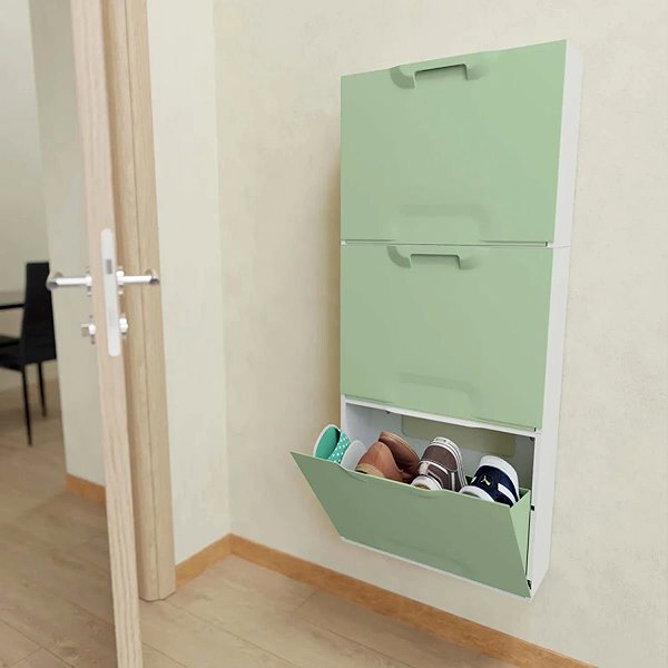 Shoe Rack ARTPLAST Plastic shoe rack green 51 × 17,3 × 40 cm ...