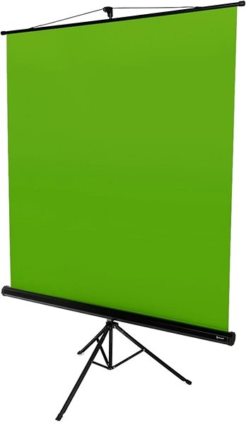 Projektionsleinwand Arozzi Green Screen, mobiles Stativ 157x157cm (1:1) Seitlicher Anblick