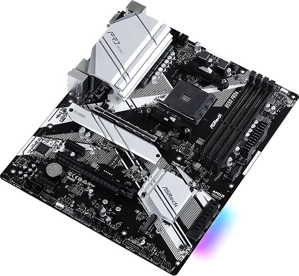 Motherboard ASROCK B550 Pro4 Lateral view