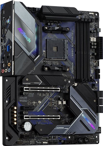 Motherboard ASROCK B550 Extreme4 Lateral view