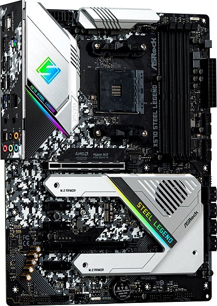 Motherboard ASRock X570 Lateral view