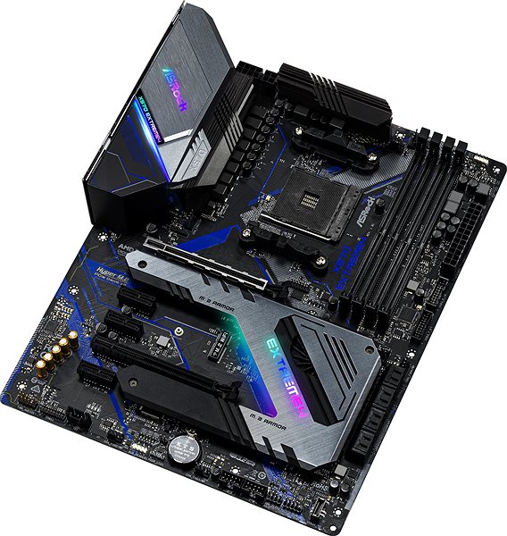 Motherboard ASRock X570 EXTREME4 Lateral view