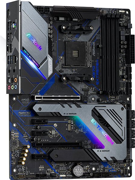 Motherboard ASRock X570 EXTREME4 Lateral view