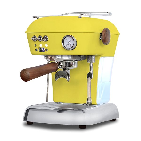 Pákový kávovar Ascaso Dream PID, Sun Yellow Predná strana – 3D