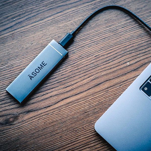 Asome SuperSpeed 1TB external drive - Dark Grey.