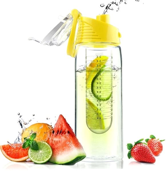 Trinkflasche Asobu Fresh Flasche mit Infusor Flavour It gelb 600ml ...