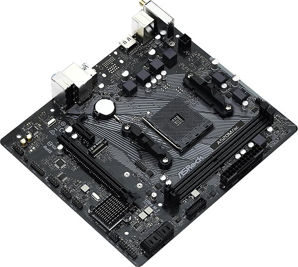 Motherboard ASROCK A520M/AC Seitlicher Anblick