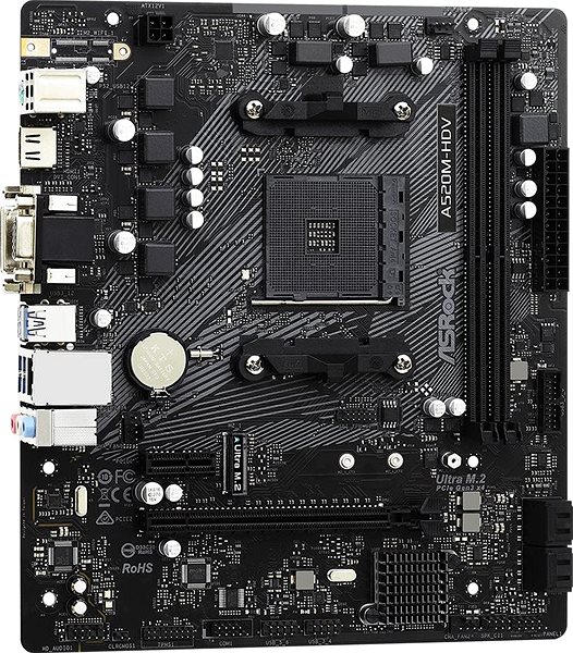 Motherboard ASROCK A520M-HDV Seitlicher Anblick