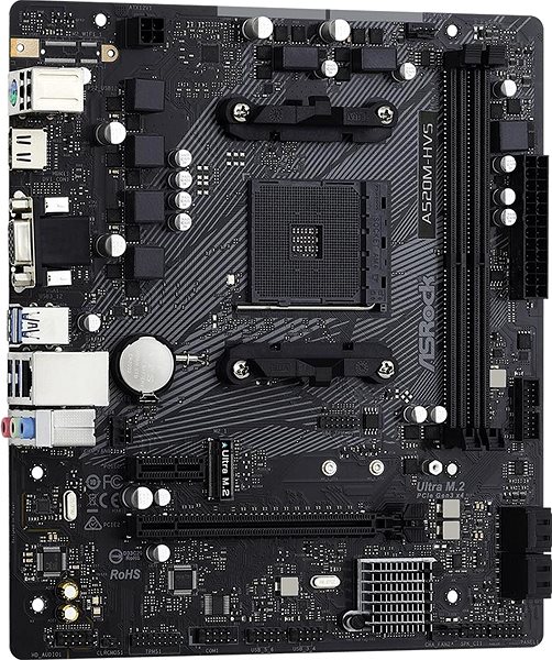 Motherboard ASROCK A520M-HVS Lateral view