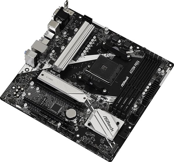 Motherboard ASROCK A520M PRO4 Lateral view