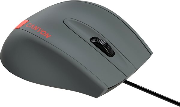 Myš CANYON myš drôtová M-11, 3 tlačidlá, 1000 dpi, pogumovaný povrch, modrá – sivé logo ...