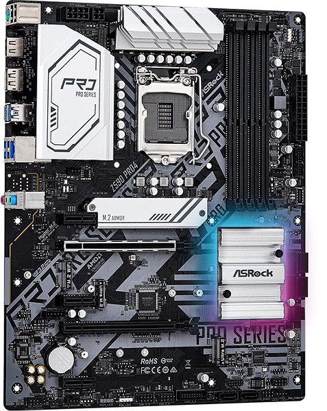 Motherboard ASROCK Z590 PRO4 Lateral view