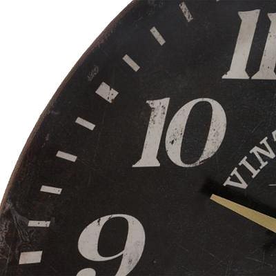 Wall Clock Atmosphera Wooden wall clock, black wall clock, 38 cm ...