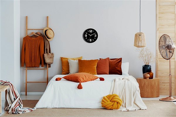Wall Clock Atmosphera Wall Clock, round, black 30 cm ...