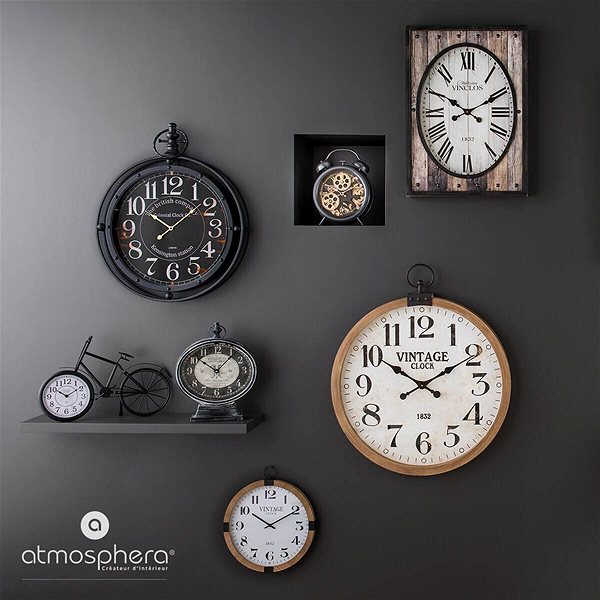 Wall Clock Atmosphera Quiet vintage wall clock 38 cm ...