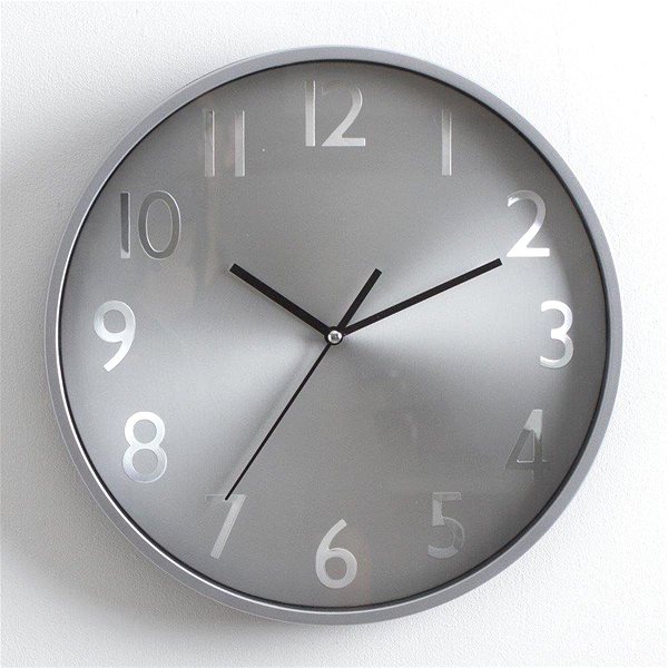 Wall Clock Atmosphera Round and wall clock silver 30 cm ...