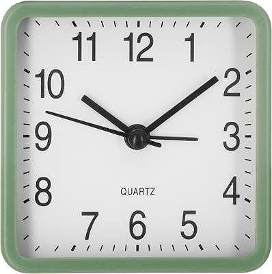 Atmosphera Quiet Bedroom Table Clock, Quartz Alarm Clock, Green