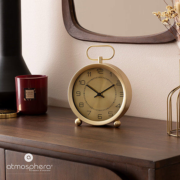 Atmosphera IRINA Pocket-Style Table Clock, Diameter 15cm