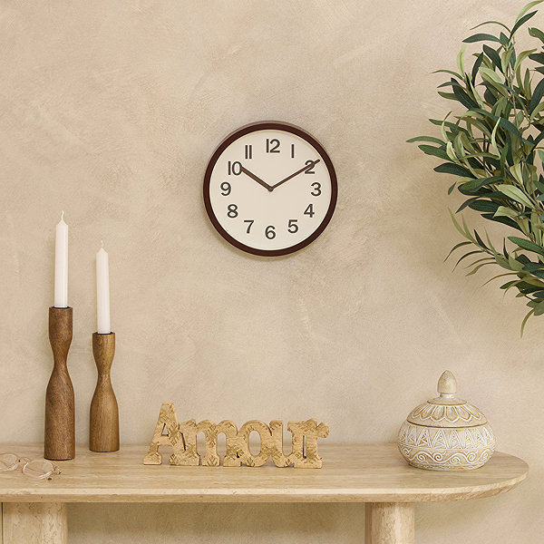 Wall Clock Atmosphera Wall Clock Loly, diameter 22 cm, brown ...