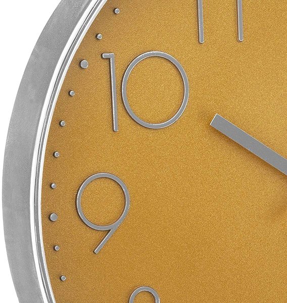 Wall Clock Atmosphera Wall clock with silent mechanism, diameter 30 cm, yellow ...