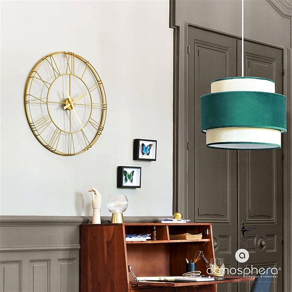 Wall Clock Atmosphera Wall clock, metal, gold, 70 cm ...