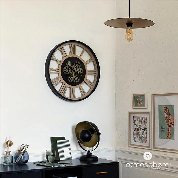 Wall Clock Atmosphera Wall Clock with visible mechanism, 57 cm ...