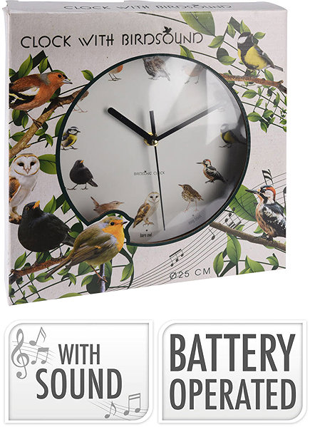 Wall Clock Home Styling Collection Wall Clock with Birdsong ...