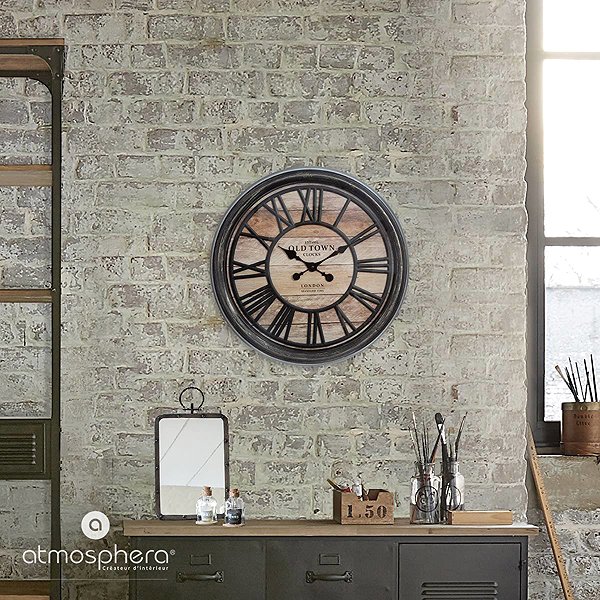 Wall Clock Atmosphera 3D wall clock with Roman numerals, 50 cm ...
