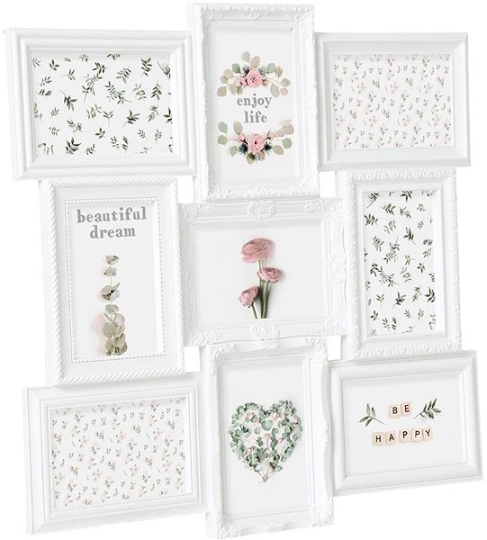 Photo Frame Atmosphera ROMANCE, 50 × 50 × 2 cm, white ...