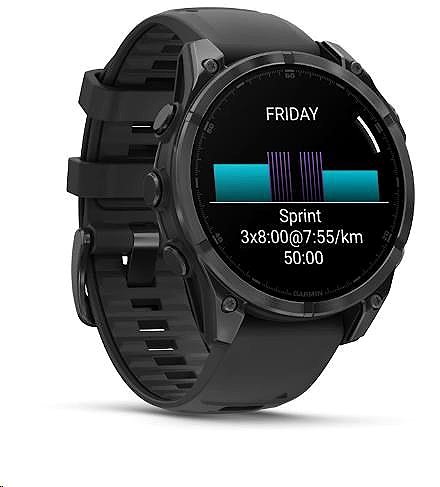 Smart Watch Garmin Fenix 8 47mm AMOLED Slate Gray Steel/Black Band ...