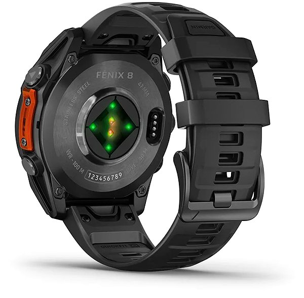 Smart Watch Garmin Fenix 8 47mm AMOLED Slate Gray Steel/Black Band ...