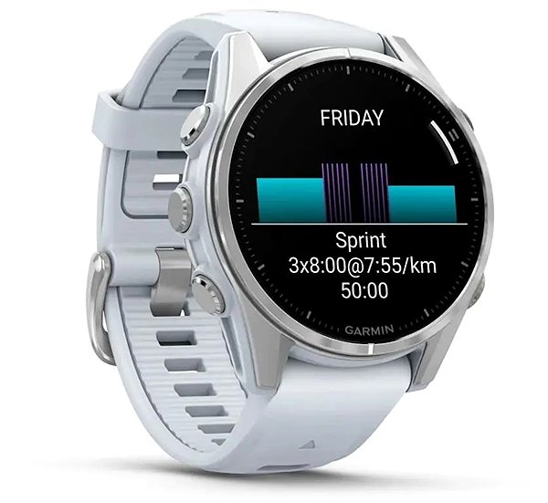 Smart Watch Garmin Fenix 8 43mm AMOLED Silver/Whitestone Band ...