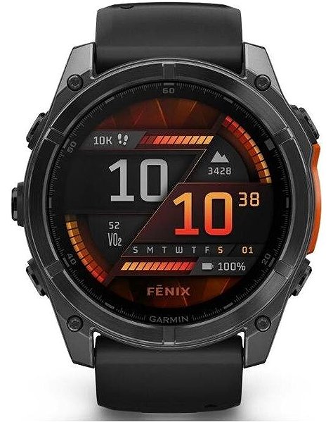 Smart Watch Garmin Fenix 8 51mm AMOLED Slate Gray Steel/Black Band ...