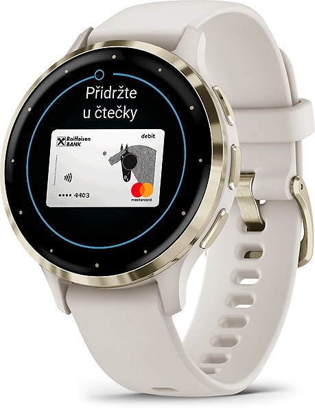 Smart Watch Garmin Venu 3S Cream Gold/Ivory Band ...