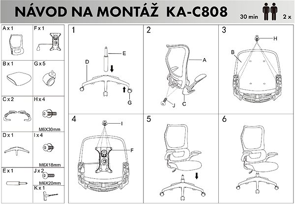 Kancelářská židle HOMEPRO Cassia, černá síťovina ...