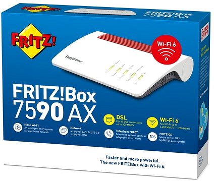 WLAN Router AVM FRITZ! Box WLAN 7590 AX A-CH Verpackung/Box