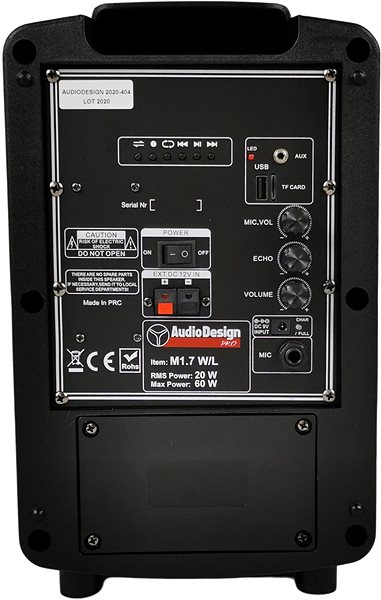Speaker AudioDesign M1 7W/L Back page