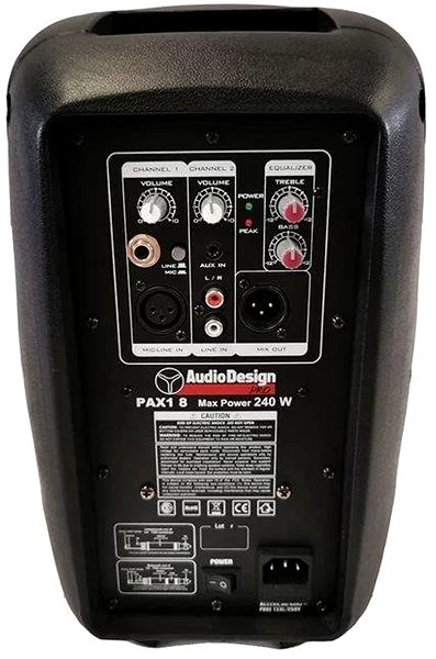 Reproduktor AudioDesign M8 Zadní strana